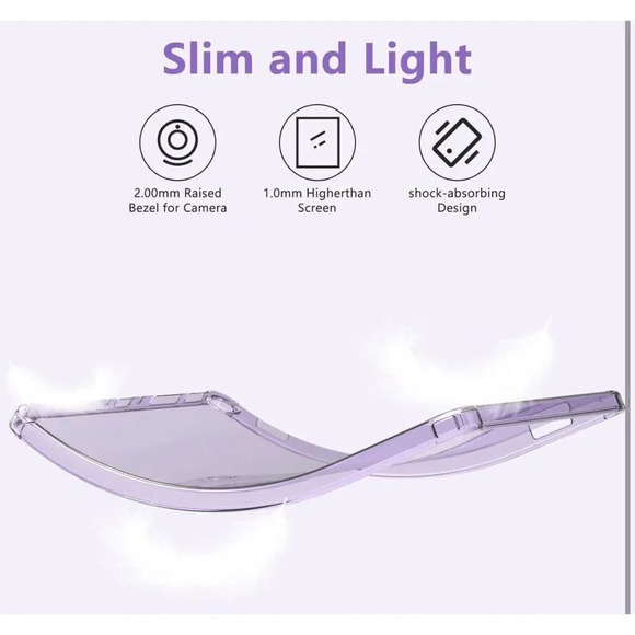 Purple Clear Case for Amazon Fire Max 11‎ 2023 Release Slim Soft TPU Transparent - Picture 8 of 8